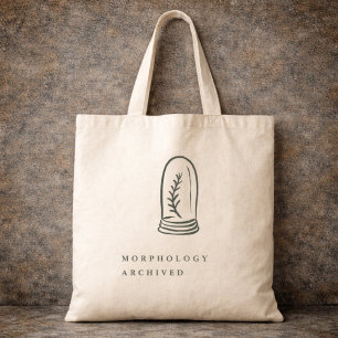 Botanischer Dark Academia Minimalist-Gartenleser Tragetasche