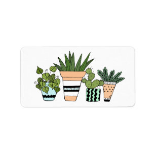 Botanischer Dekorationsaufkleber Adressaufkleber