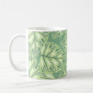 Botanischer Dschungel nahtloses Muster in pastellg Kaffeetasse