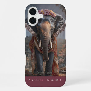Botanischer Elefant iPhone 16 Plus Hülle