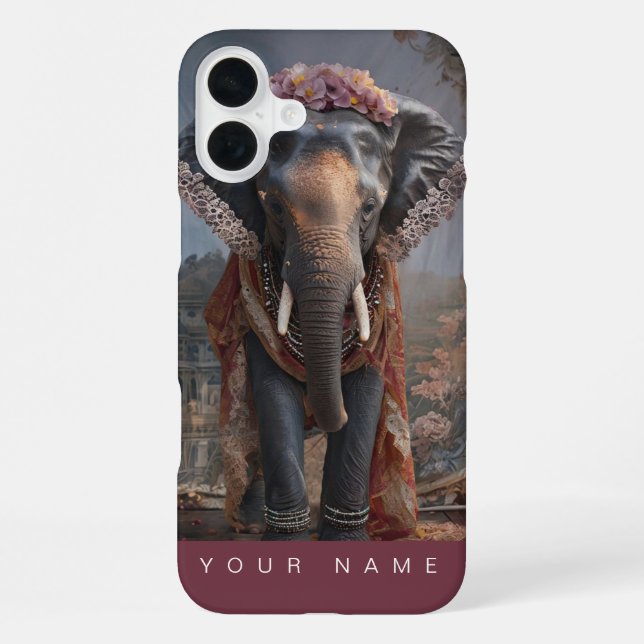 Botanischer Elefant iPhone Hülle (Rückseite)