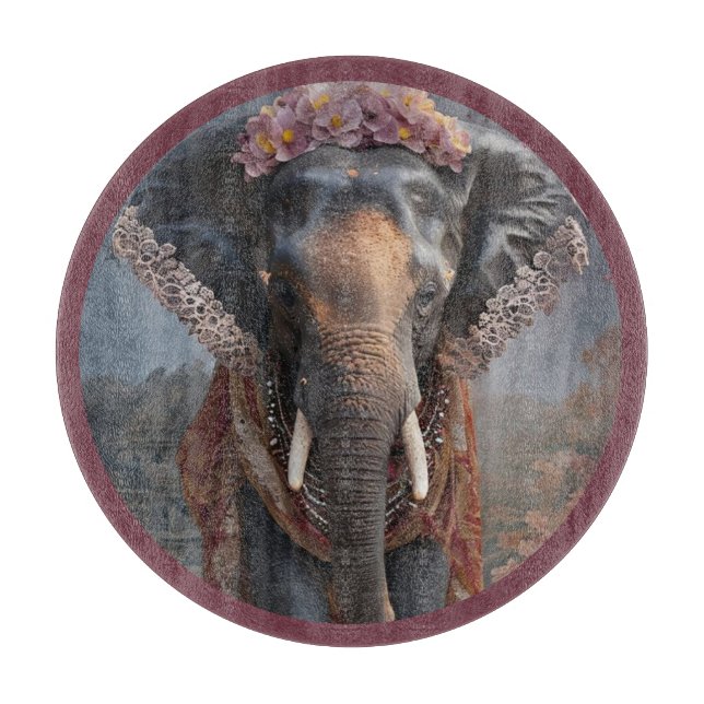 Botanischer Elefant Schneidebrett (Vorderseite)