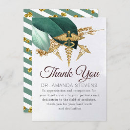 Botanischer Eleganter Arzt | Krankenversicherung D Dankeskarte