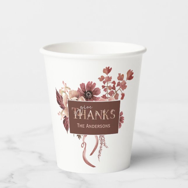 Botanischer Erntedank Pappbecher (Vorderseite)