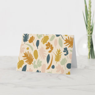 Botanischer Fall Blume und Blätter Muster Karte