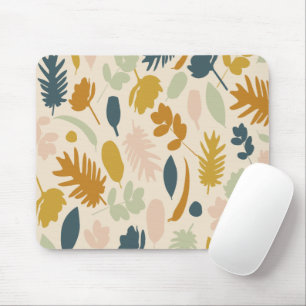 Botanischer Fall Blume und Blätter Muster Mousepad