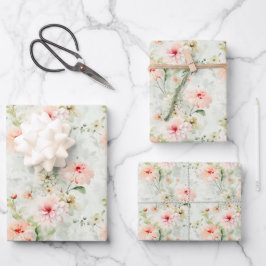 Botanischer Flora und Fauna Geschenkpapier Set