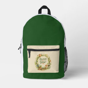 Botanischer Floraler Wasserfarben-Kranz Inspiriere Bedruckter Rucksack
