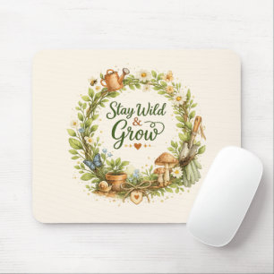 Botanischer Floraler Wasserfarben-Kranz Inspiriere Mousepad