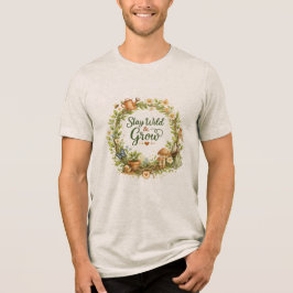 Botanischer Floraler Wasserfarben-Kranz Inspiriere Tri-Blend Shirt