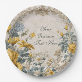 Botanischer Florales Design Pappteller