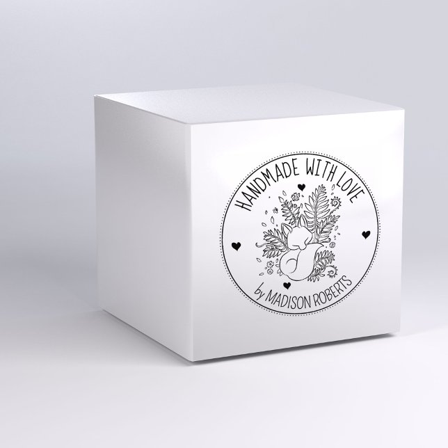 Botanischer Fox, handgefertigt mit Liebe Gummistempel (Von Creator hochgeladen)