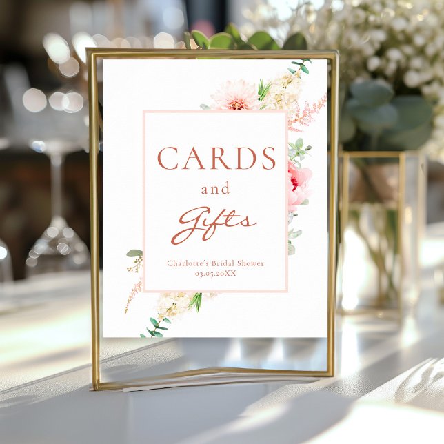 Botanischer Frühling Brautparty "Karten und Gesche Poster (Von Creator hochgeladen)