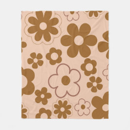 Botanischer Frühlingssommer Brown Tropical Floral Fleecedecke