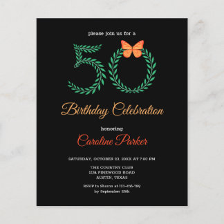 Botanischer Garten 50. Geburtstag Einladung