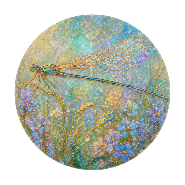 Botanischer Garten Acryl-Landschaftsmalerei Schneidebrett (Vorderseite)