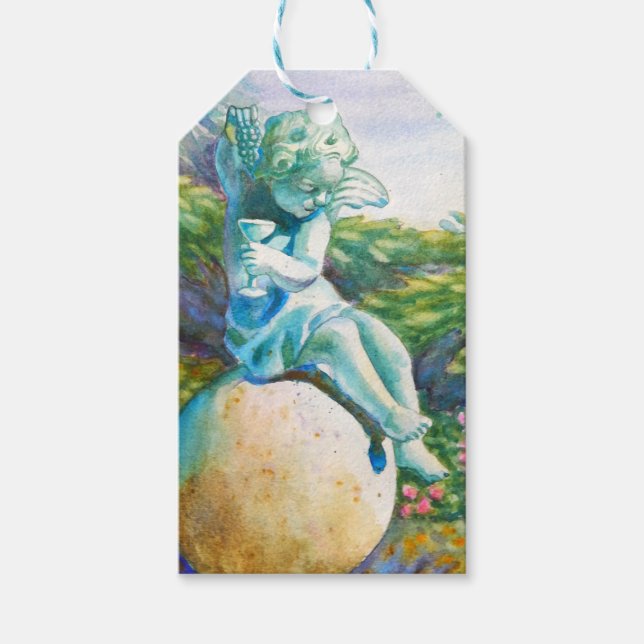 Botanischer Garten Angel Statue Geschenkanhänger (Vorderseite)