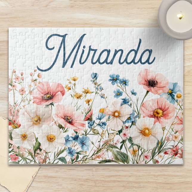 Botanischer Garten Benutzerdefinierter Name Cottag Puzzle (Botanical Garden Custom Name Cottagecore Jigsaw Puzzle)
