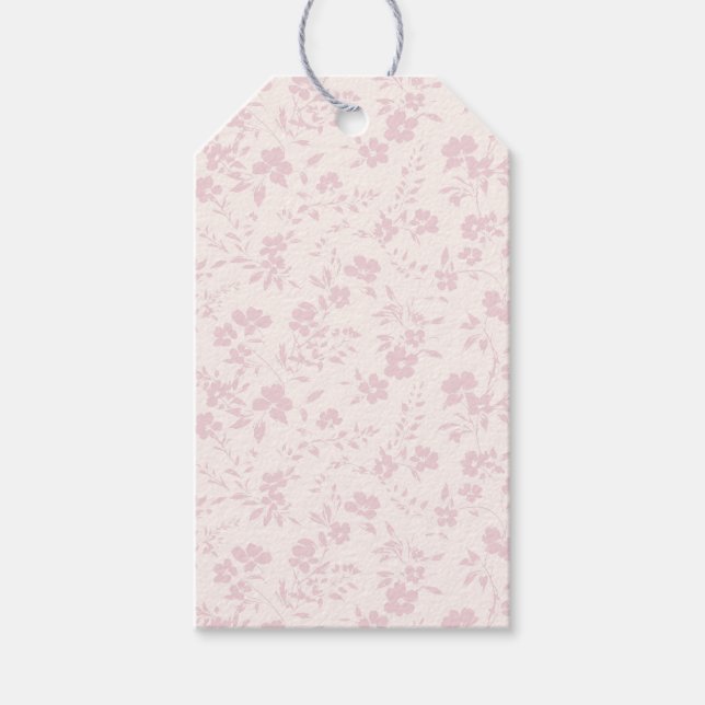 Botanischer Garten Blassrosa - Neutral Geschenkanhänger (Vorderseite)
