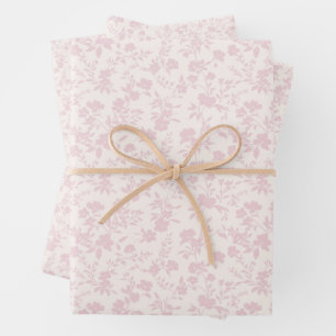 Botanischer Garten Blassrosa - Neutral Geschenkpapier Set