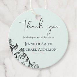 Botanischer Garten Blätter Hochzeit Geschenkanhänger