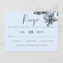 Botanischer Garten Blätter Hochzeit Postkarte