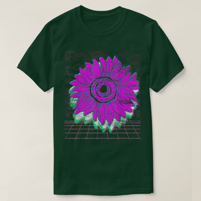 Botanischer Garten Blume Retro Art 90s Vaporwave S T-Shirt (Design vorne)