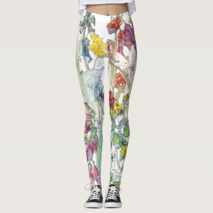 Botanischer Garten-Blumen ganz über Druck-Legging Leggings