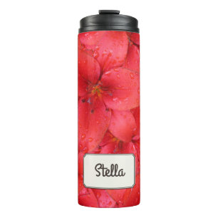 Botanischer Garten-Blumen-rotes Lilien-Foto Thermosbecher