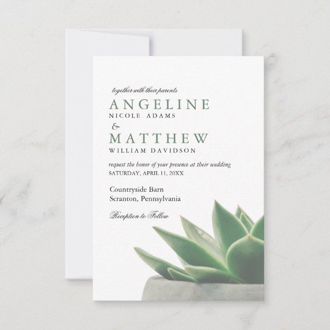 Botanischer Garten| Einladung zur Hochzeit (Vorderseite)