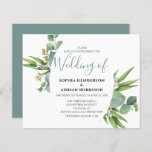 Botanischer Garten Einladungen für Hochzeiten<br><div class="desc">Laden Sie Ihre Gäste ein, um Ihren Hochzeitstag zu feiern, ohne die Bank zu brechen, mit diesen eleganten Greenery Hochzeitseinladungen. Mit klassisch weißem Hintergrund, einer Reihe grüner Folklorefarben, zarten weißen Blume und einer stilvollen Hochzeitsvorlage, die leicht zu gestalten ist. Alle Stile, Größen und Farben des Schriftartes können durch Anklicken des...</div>