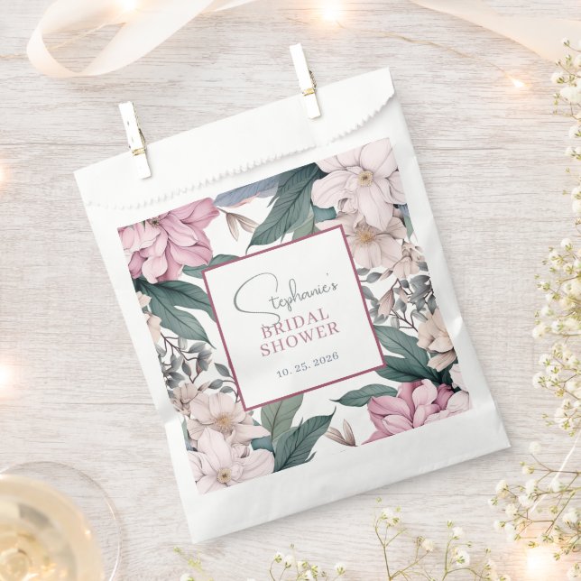 Botanischer Garten Florale Lila Hochzeitsdusche Geschenktütchen (Ausgeschnitten)