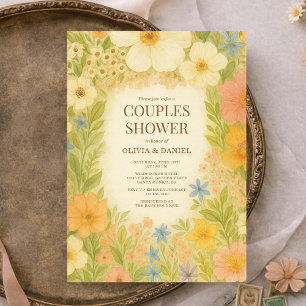 Botanischer Garten Florale Paare-Baby-Shower Einladung