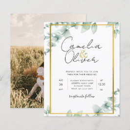 Botanischer Garten Gold Hochzeitseinladungen