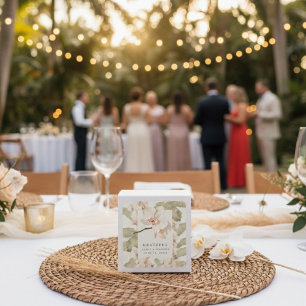 Botanischer Garten Hochzeit Danke Geschenk Quadratischer Aufkleber