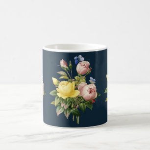 Botanischer Garten in Gelb und Rosa Rosen Kaffeetasse