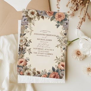 Botanischer Garten Jugendstil Hochzeit Einladung