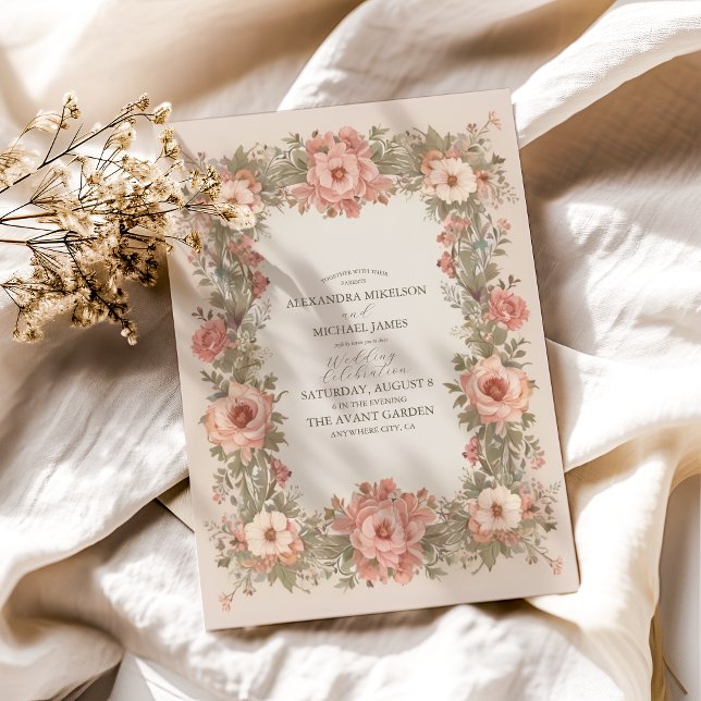 Botanischer Garten Jugendstil Hochzeit Einladung (Von Creator hochgeladen)