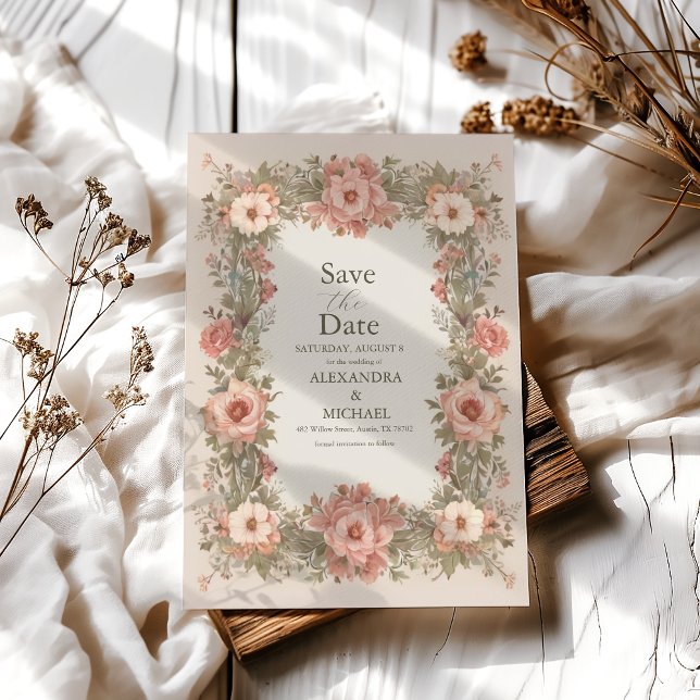 Botanischer Garten Jugendstil Hochzeit Save The Date (Von Creator hochgeladen)