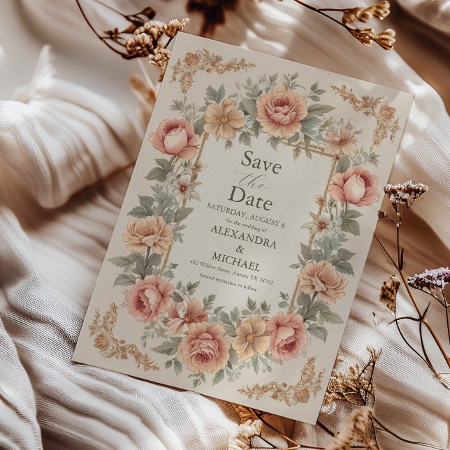 Botanischer Garten Jugendstil Hochzeit Save The Date (Von Creator hochgeladen)