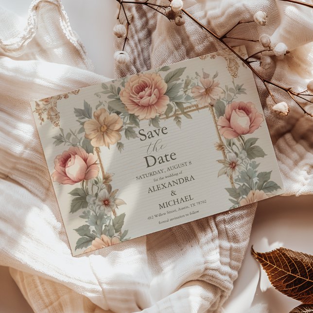 Botanischer Garten Jugendstil Hochzeit Save The Date (Von Creator hochgeladen)