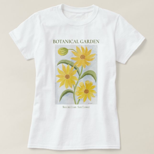 Botanischer Garten Maximilian Sonnenblume T-Shirt (Design vorne)