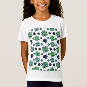 Botanischer Garten Niedliches Aquamarines Muster T-Shirt