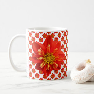 Botanischer Garten Orange Dahlia Blume Tasse