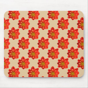 Botanischer Garten-orange Dahlie-Blume Mousepad