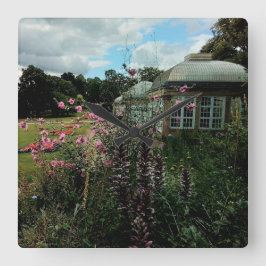 Botanischer Garten Quadratische Wanduhr