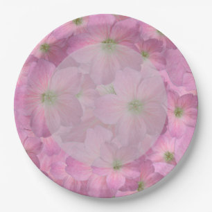 Botanischer Garten Rosa Blume Pappteller