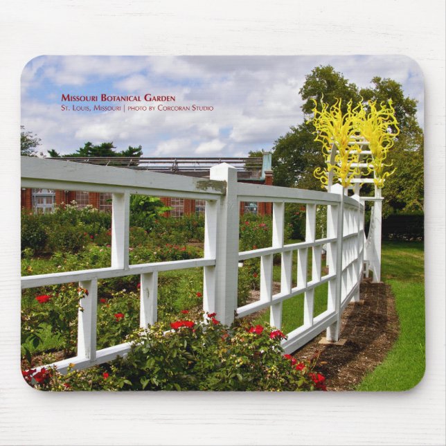 Botanischer Garten Rose Garten Zaun Mousepad (Vorne)