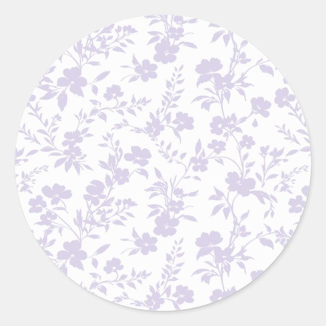 Botanischer Garten Staubiger Lavendel - Neutral Runder Aufkleber (Vorderseite)