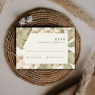 Botanischer Garten Tropische Florale Hochzeit RSVP Karte